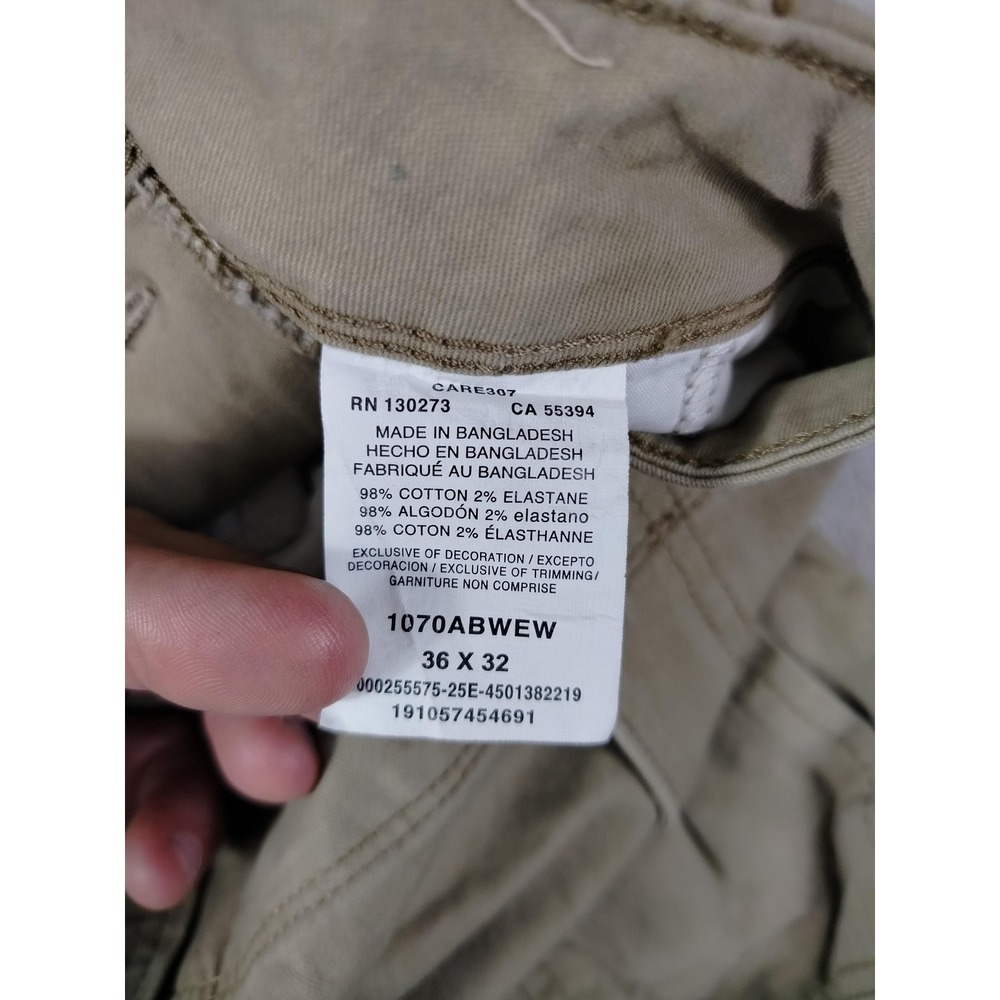 Wrangler Cargo Pants Mens 36 Beige Relaxed Fit Stretch Workwear Utility Outdoors - Picture 4 of 10